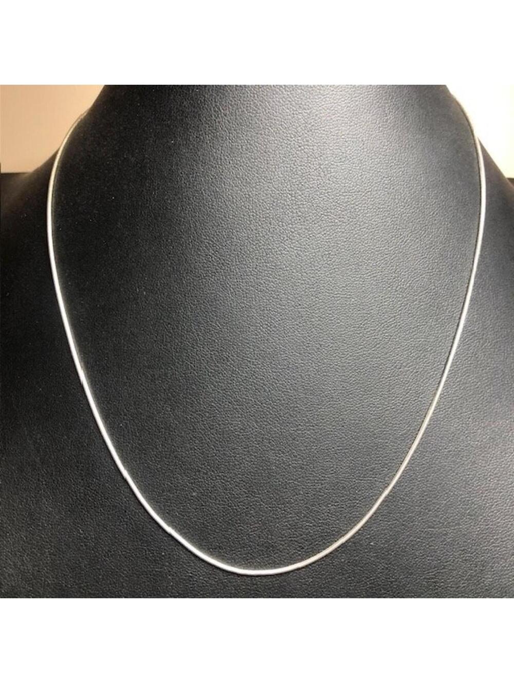 B2903 Sterling Silver Snake Chain Necklace Flexible Unisex Fine 4.3g 18"